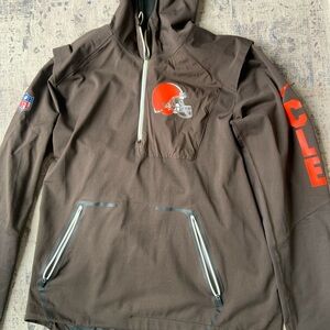 Nike Shield NFL Cleveland Browns 1/4 Zip Hooded Jacket – Size S